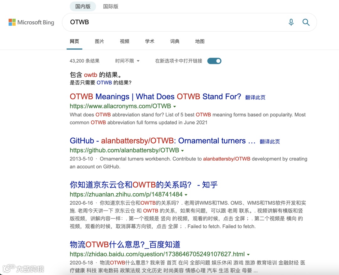 跨境电商海外仓：OTWB是什么意思？