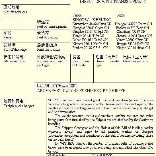 带你了解提单的相关知识