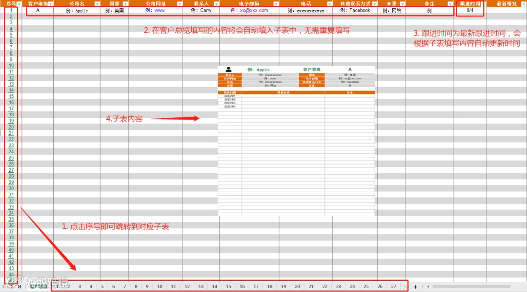 外贸人都在用的客户跟进表