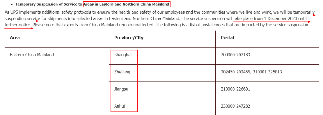UPS暂停向中国部分地区提供服务，DHL紧急暂停部分国家进出口服务！