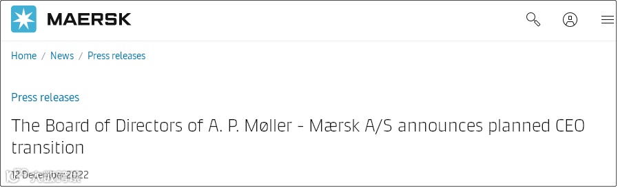 重磅！马士基换帅，首席执行官施索仁将于年底卸任