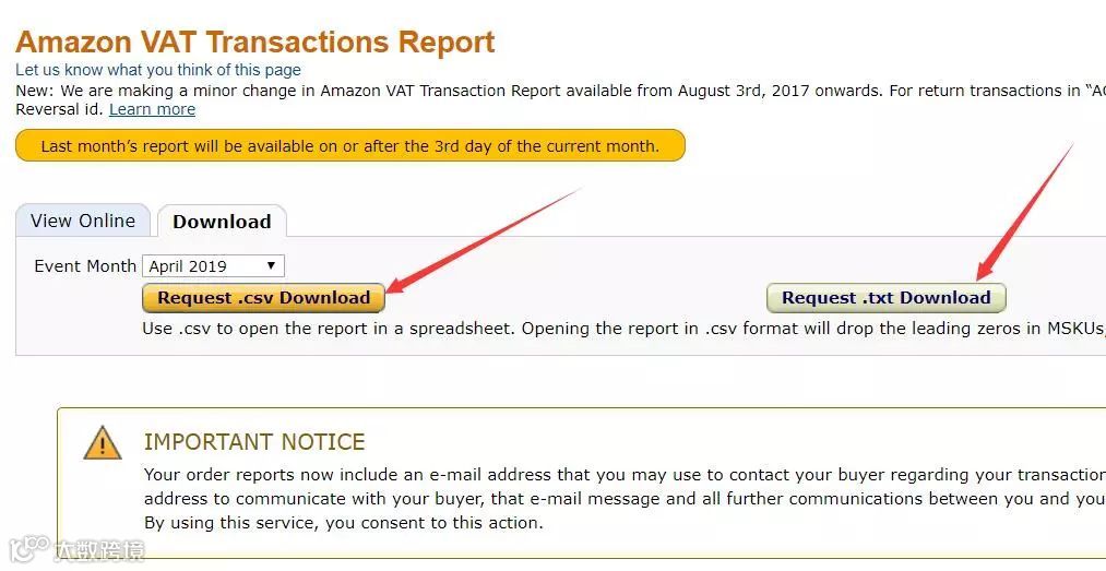 如何下载VAT Transaction Report？