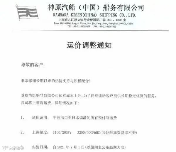 新一轮亚欧旺季附加费到来！每40尺柜2000美元