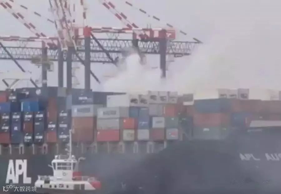 突发丨上海宁波和华南的货代及货主留意，APL这艘集装箱大船突发大火燃烧近20个小时仍未扑灭！！