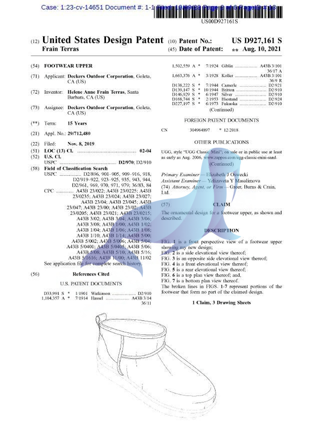 震撼!GBC律师所代理UGG时尚品牌发案起诉,案件号:24-cv-11713