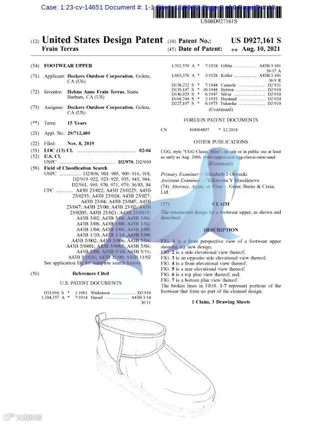 震撼！GBC律师所代理UGG时尚品牌发案起诉，案件号：24-cv-11713
