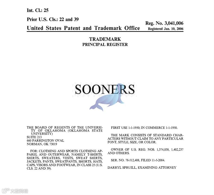俄克拉荷马大学捷足者队OU SOONERS商标维权,案件号:22-cv-2627