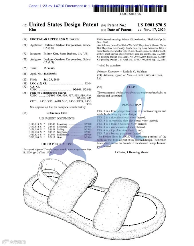 震撼！GBC律师所代理UGG时尚品牌发案起诉，案件号：24-cv-11713