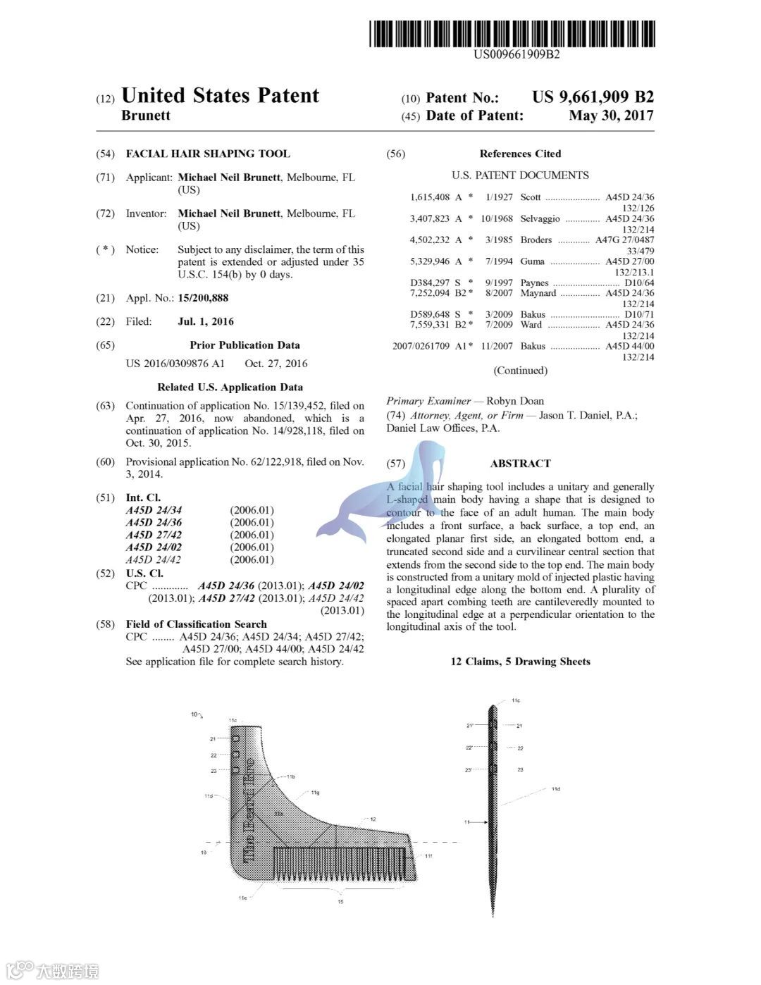 FACIAL HAIR SHAPING TOOL已被Keener律所代理，案件号22-cv-2145和 22-cv-2147