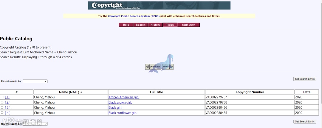 速看！African American girl 版权画已被代理，案件号：22-cv-23558