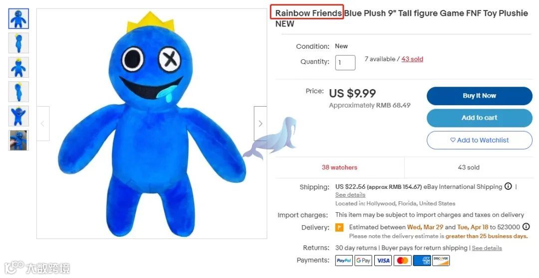 RAINBOW FRIENDS 彩虹朋友，案件号22-cv-9867和KEITH代理BRIGID ASHWOOD 版权维权