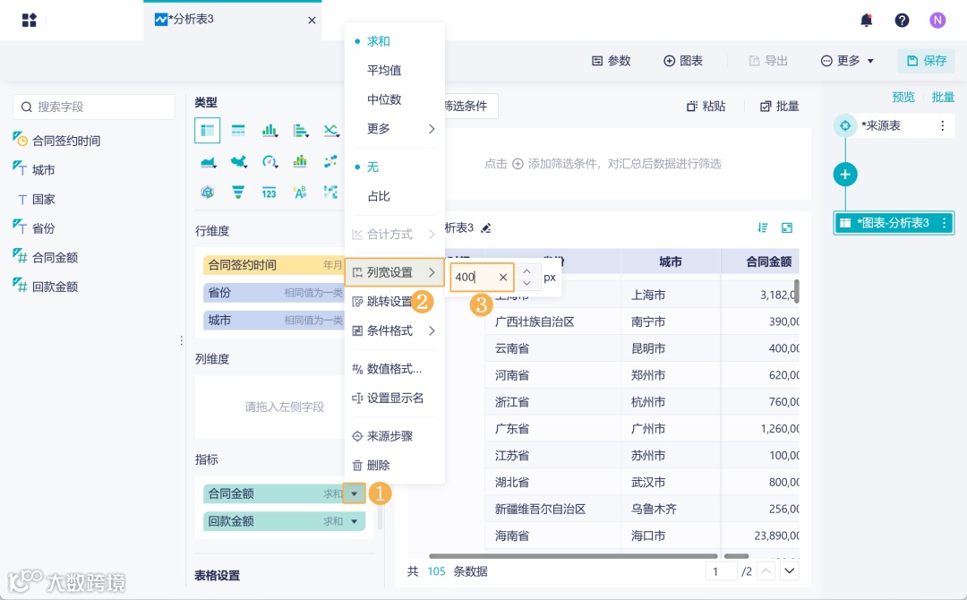 功能详解｜图表新功能，支持批量操作与自定义配置列宽