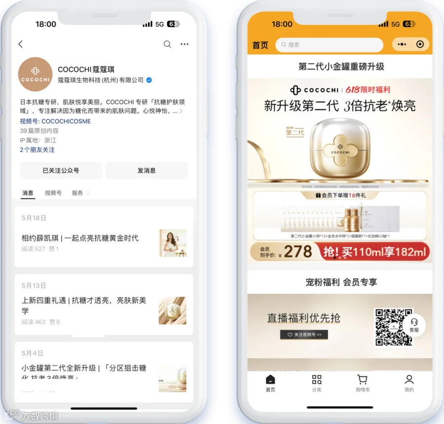 日本乐天⾯膜类NO.1,抗糖护肤开创者COCOCHI在618打开大促营销新思路!