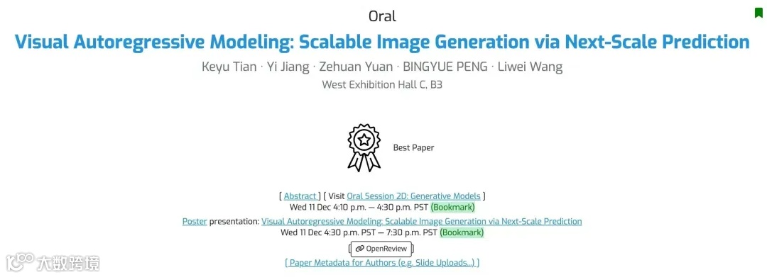 被字节索赔800万的实习生，夺得NeurIPS 2024最佳论文奖！