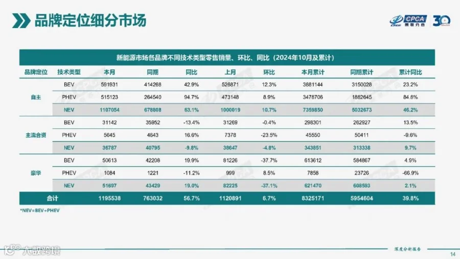 2024年10月份全国新能源市场深度分析报告