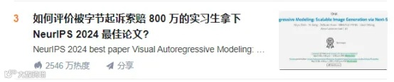 被字节索赔800万的实习生，夺得NeurIPS 2024最佳论文奖！