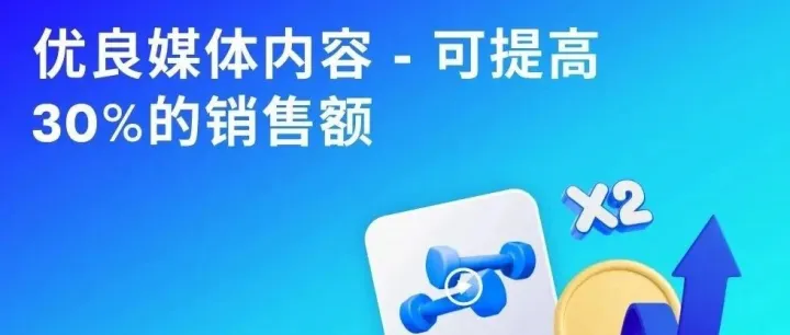 优良媒体内容 - 可提高30%的销售额