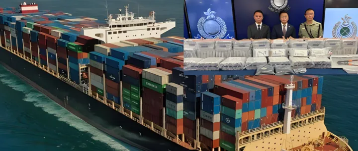 集装箱船查获毒品！市值3.9亿！曾挂靠多个中国港口......