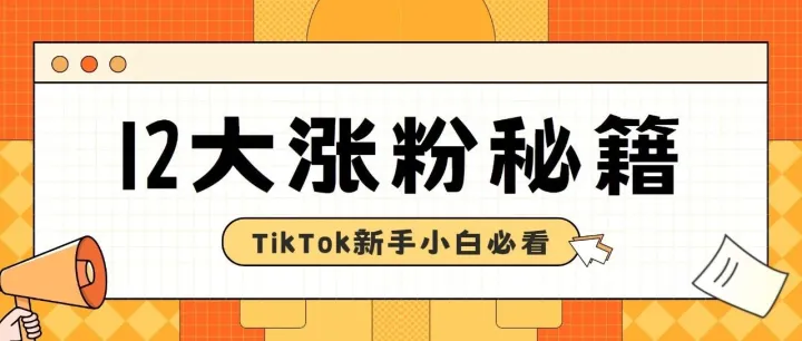 小白不可错过的TikTok12大涨粉秘籍！