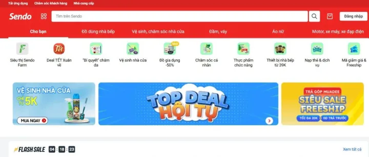 Sendo-越南第三大电商平台，月均流量达到1140万，东南亚独角兽