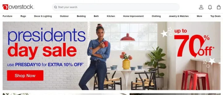 Overstock-欧美第二大家居网站，每月访问量达3500万，女性用户占比达76%