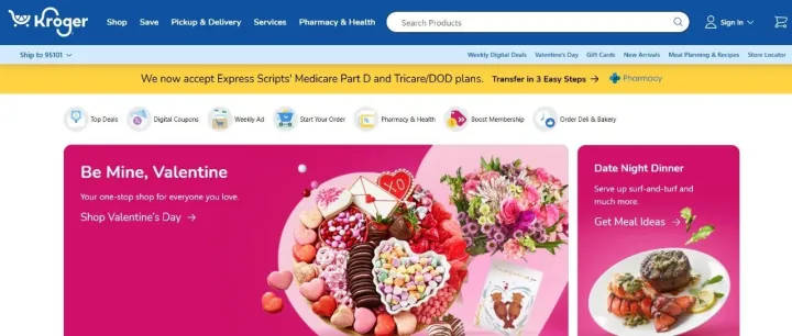 Kroger-全球第三大零售商，每月流量超过4000万，拥有6200万忠实客户