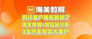 同行客户被我截胡了!”海关数据+供应链分析,3步挖走竞品大客户