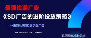 SD进阶玩法,比SP广告捡漏还要强!四年老运营都不一定知道