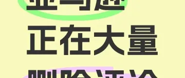 大 “缩水”！亚马逊卖家数千条评论被删!