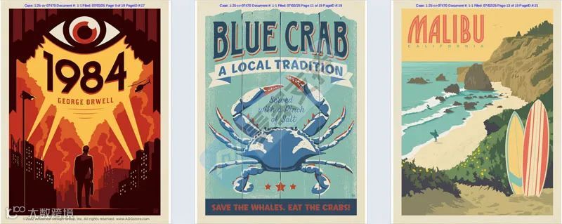 5-cv-07470,国家公园海报成TRO雷区？手绘复古设计维权升级"