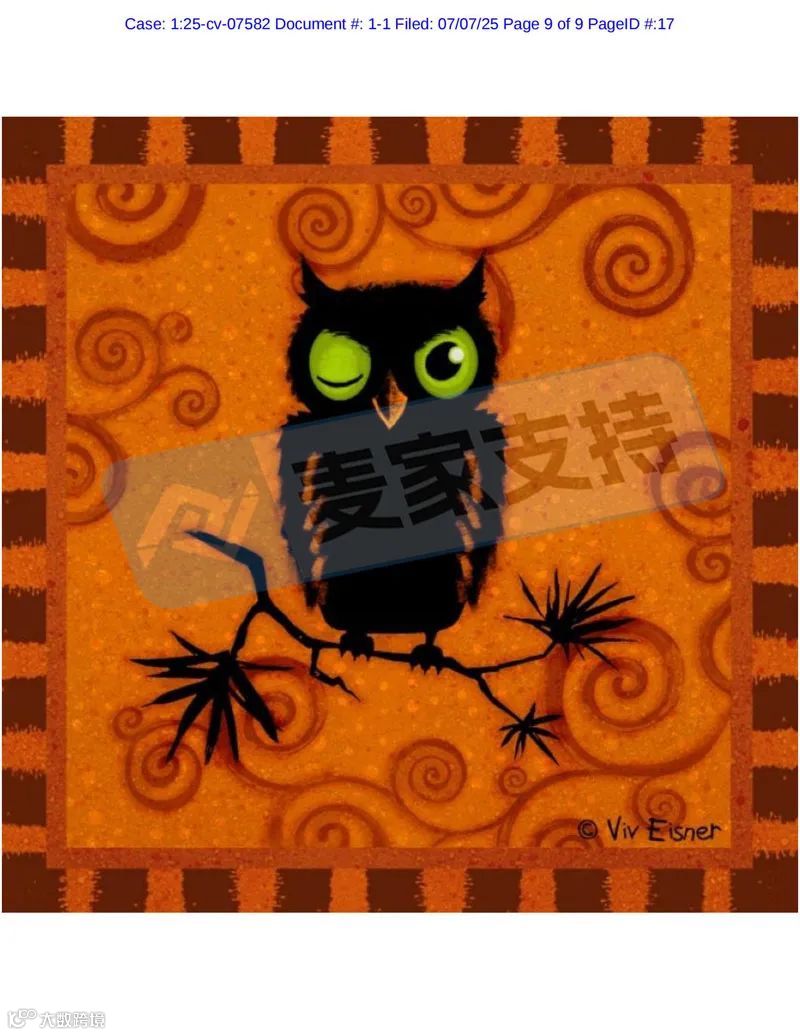 5-cv-07582,keith新案速递,童趣美学作品维权突击,TRO冻结倒计时!"