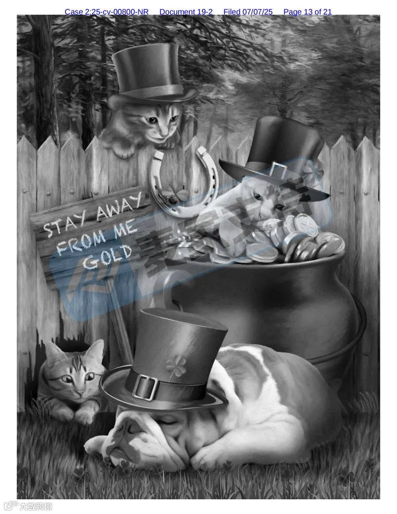 5-cv-00800,乡村题材版权申请维权!申请TRO冻结54店"