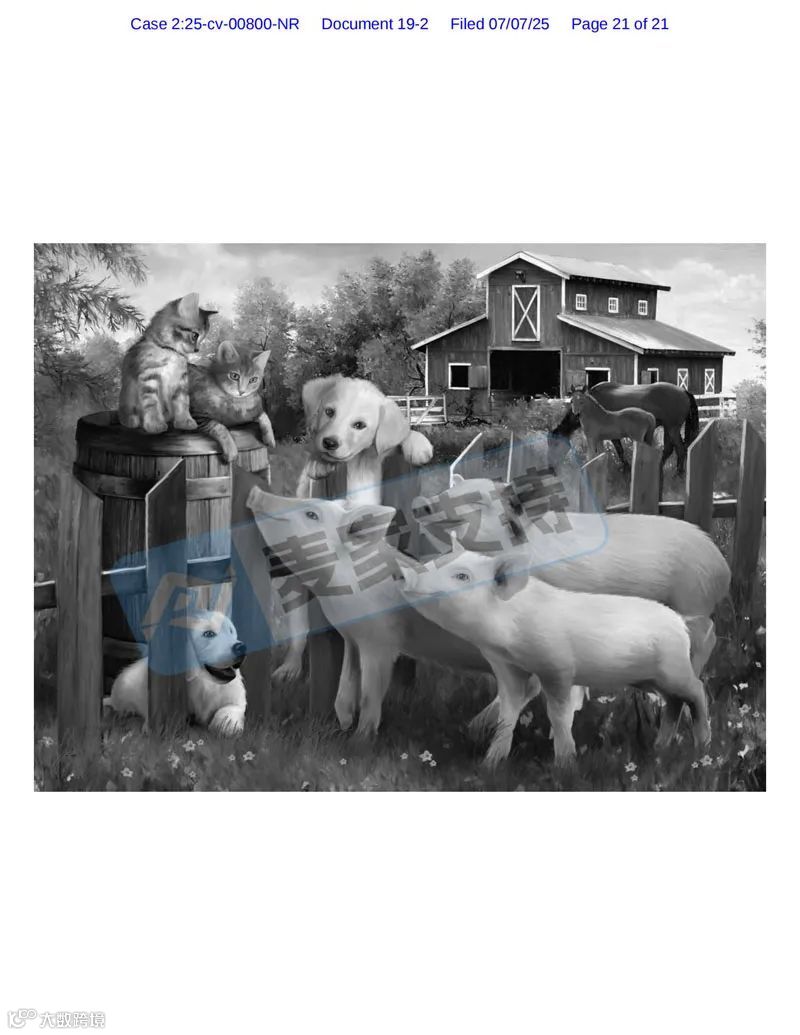 5-cv-00800,乡村题材版权申请维权!申请TRO冻结54店"