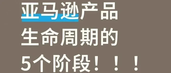 亚马逊产品生命周期的5个阶段及核心掌控策略！