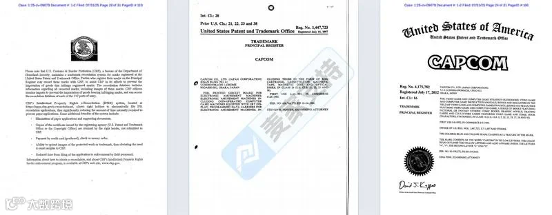 5-cv-09079，经典IP街头霸王商标&版权维权，当心TRO冻结！"