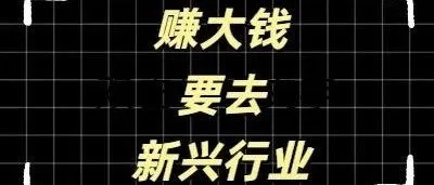 赚大钱一定要去新兴行业