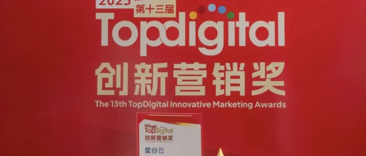 破界AI，星谷云成功斩获2025第十三届TopDigital创新营销奖！