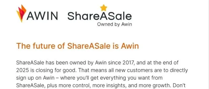 ShareASale 迁移到Awin 第一时间你需要做这4件事!