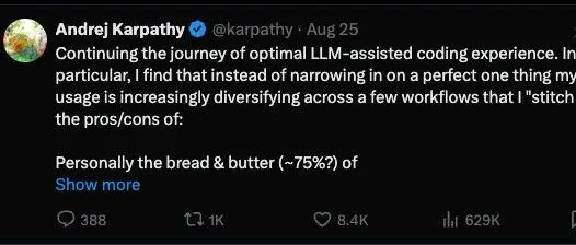 大神 Andrej Karpathy 亲自公布 vibe coding 心得，谷歌实验室产品总监第一个下场评论