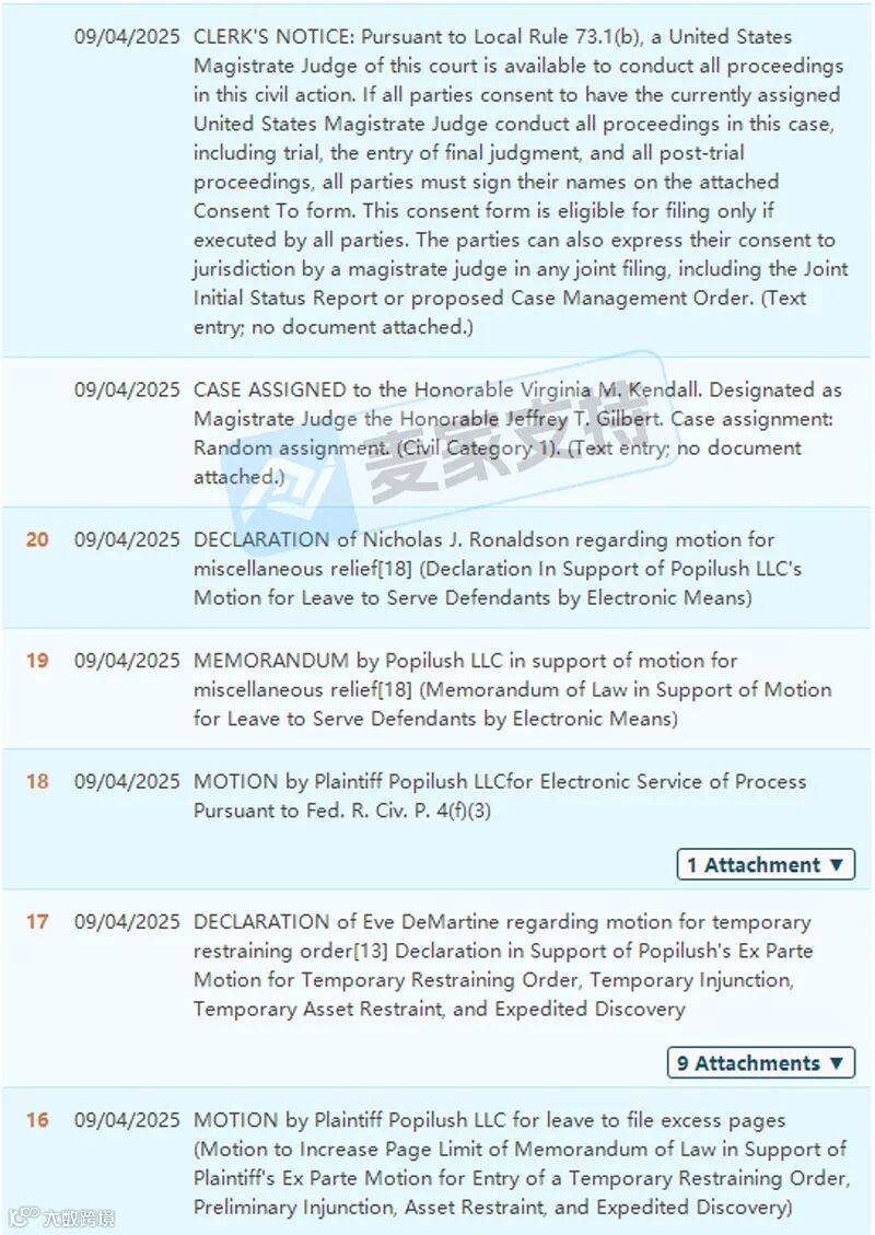 5-cv-10581，Popilush塑身衣全方位维权，警惕TRO冻结风险！"