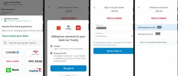 美国市场上线ACH-Online banking支付方式（生效日期：2025年8月19日）