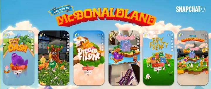 Snapchat × 麦当劳｜14,000 家麦当劳用 AR 一秒变身“麦麦岛”