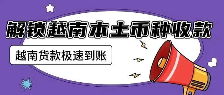 解锁越南本土币种收款，越南货款极速到账