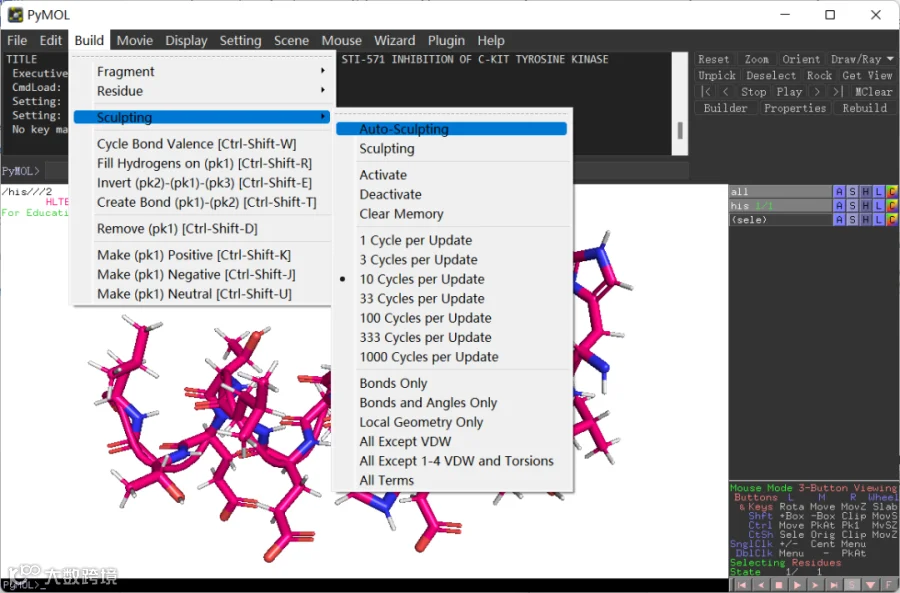 Pymol Scripts Example PyMOL实用技能【01】构建小分子/肽段结构并优化- 大数跨境