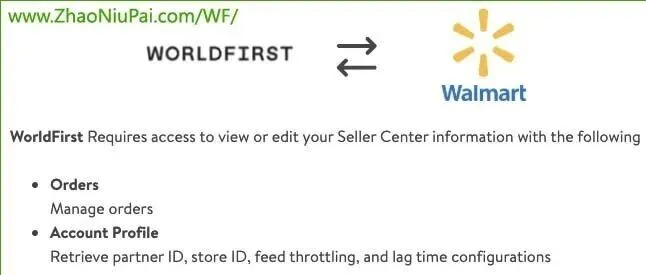 沃尔玛Walmart绑定万里汇WorldFirst收款教程