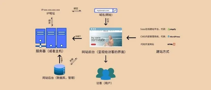 自建独立站之前看一张图了解一个网站的基本结构