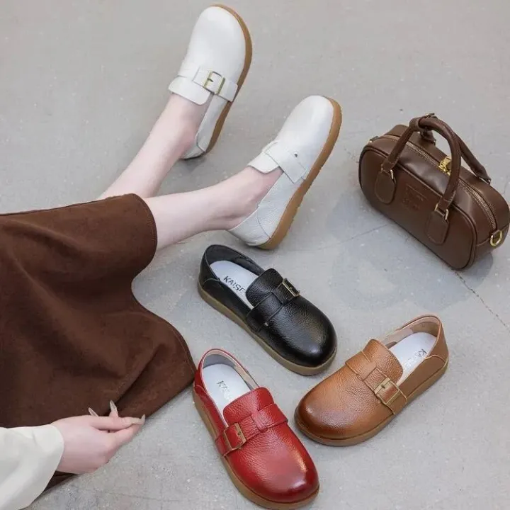 89元！给妈妈买双轻奢品质好鞋！头层牛皮不磨脚，不怕水，超舒服！