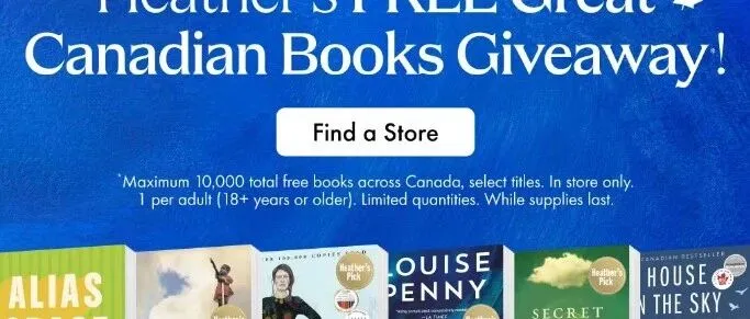 这不得跑着去？！Indigo Canada免费送出10,000本精选书！