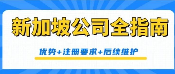 【新加坡公司】：中企出海优势、注册要求与后续维护全指南