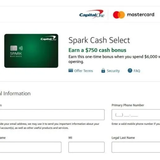Capital One Spark <em>Cash</em> $750 开户奖励来啦